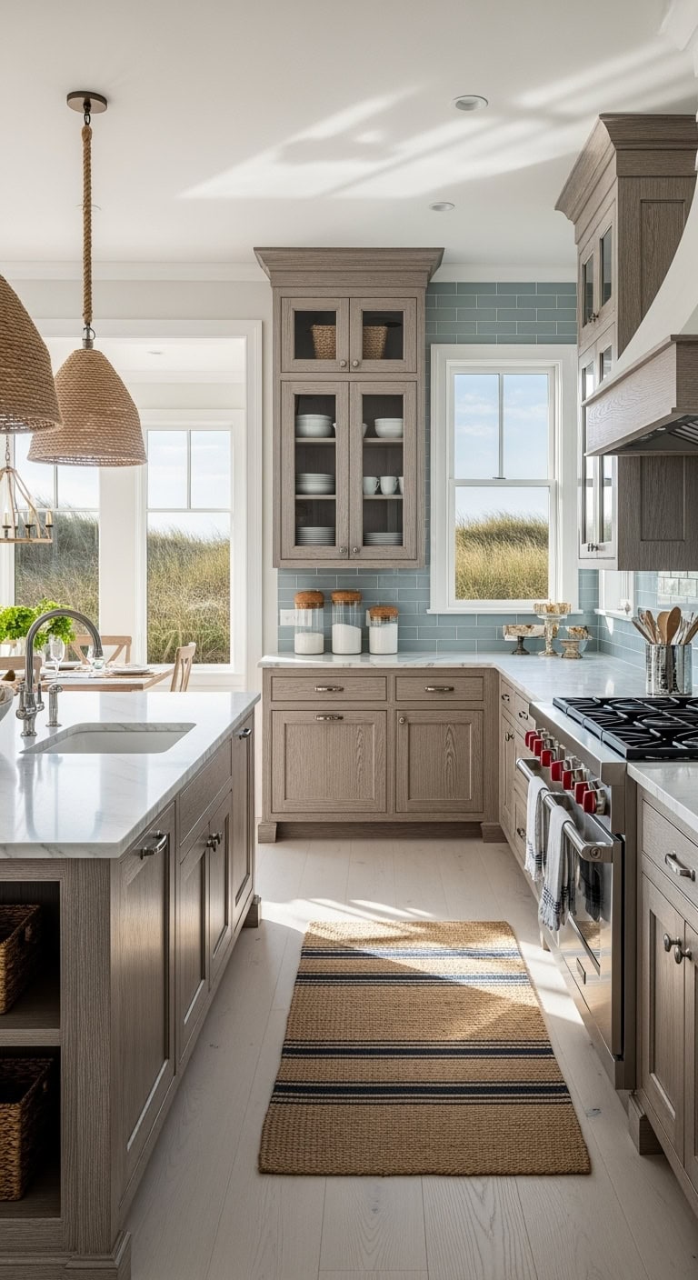 weathered driftwood coastal cabinets