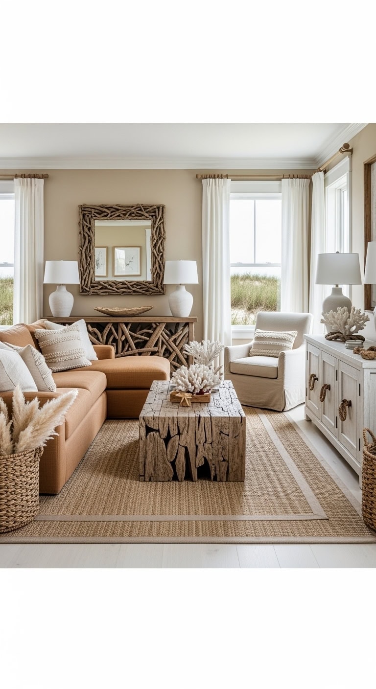 weathered driftwood coastal neutrals