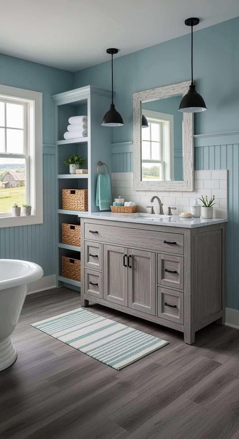 weathered gray robin s egg farmhouse