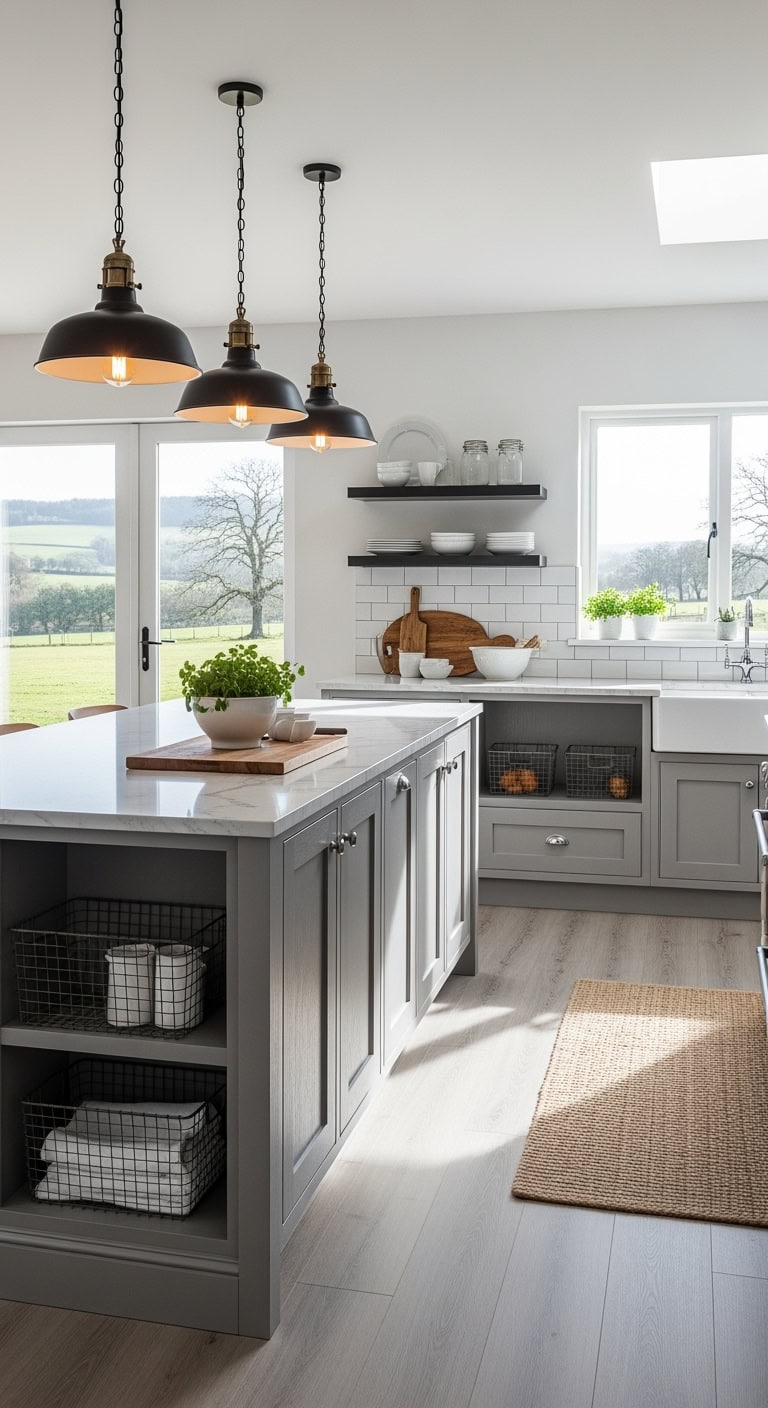 weathered grey shaker kitchen