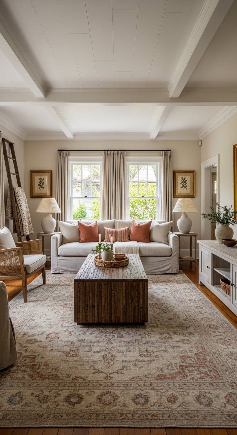 weathered wood antique beige rugs