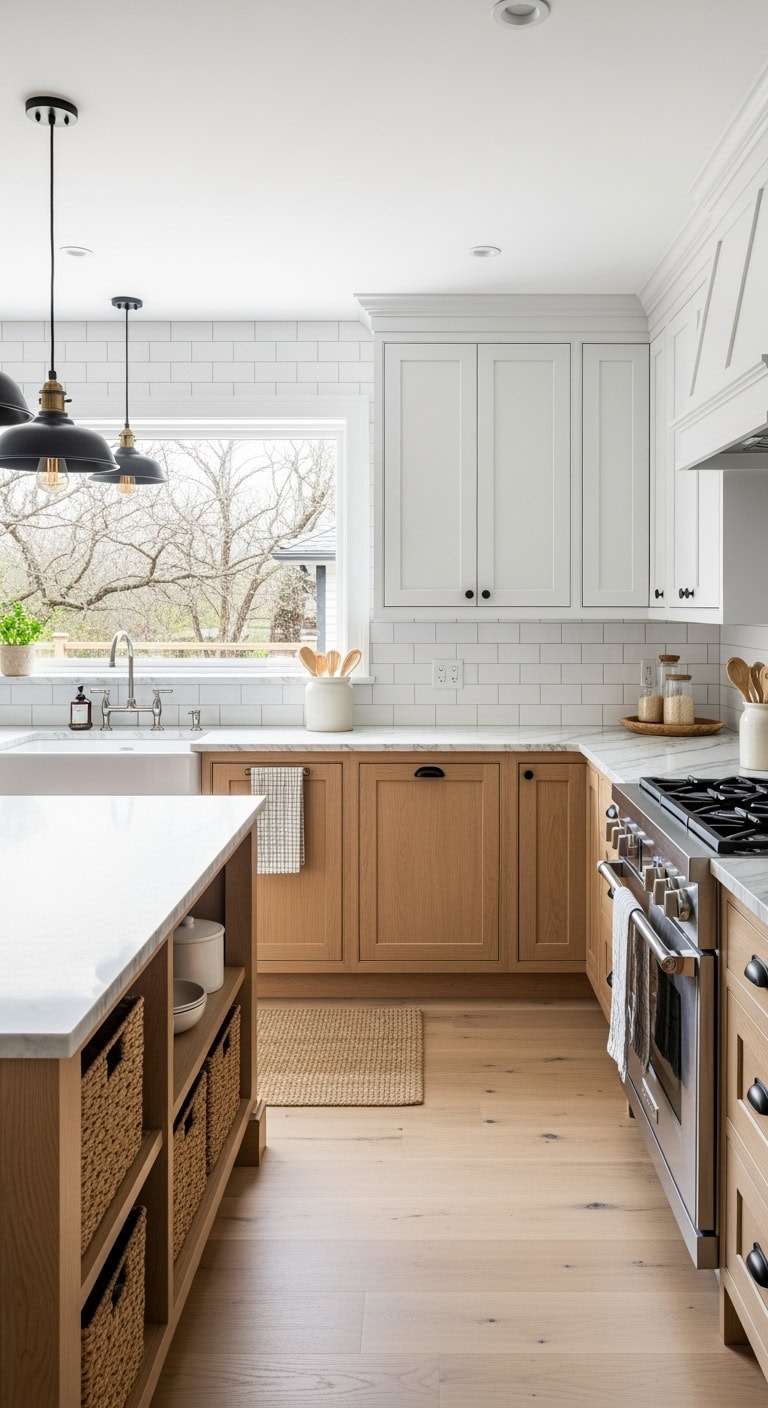 white oak shaker kitchen