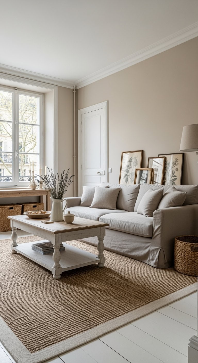 whitewashed farmhouse linen chic