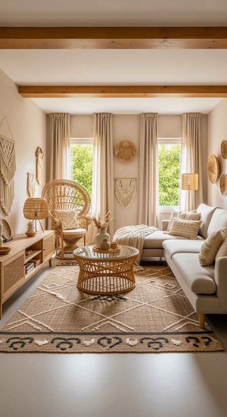 woven beige boho sanctuary