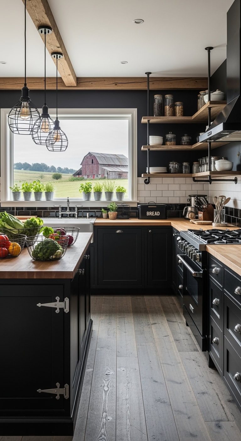 wrought iron industrial kitchen style