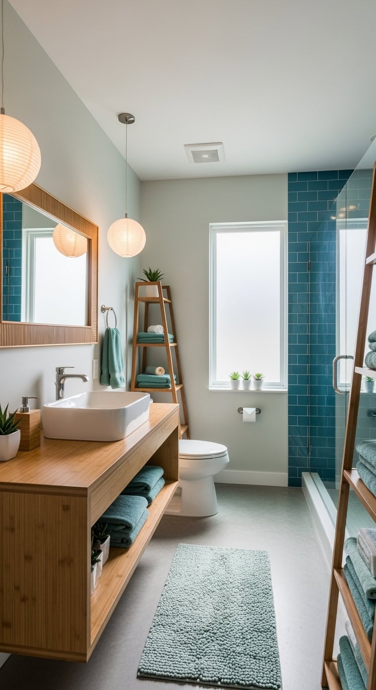 zen bamboo spa bathroom