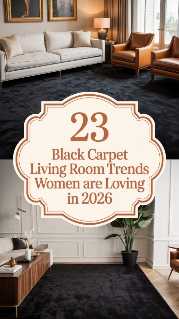 23 Black Carpet Living Room Trends Women Are Loving in 2026
