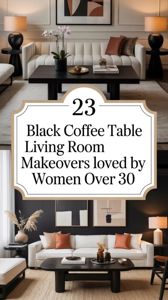 Picture Idea: 23 Black Coffee Table Living Room Makeovers Loved By Women