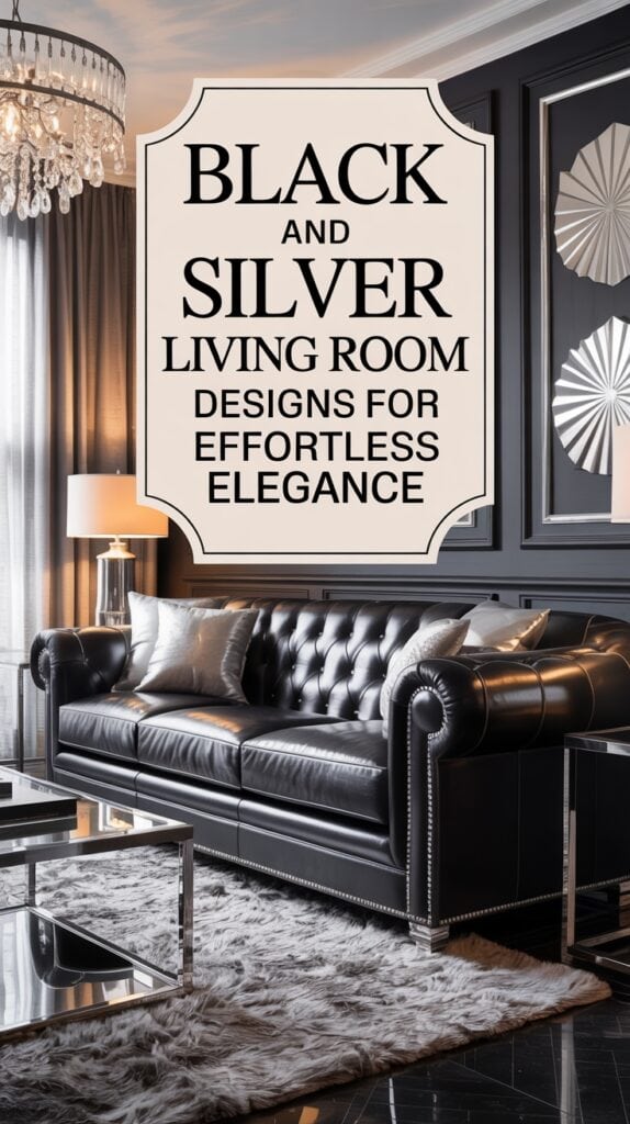 23 Black and Silver Living Room Designs for Effortless Elegance