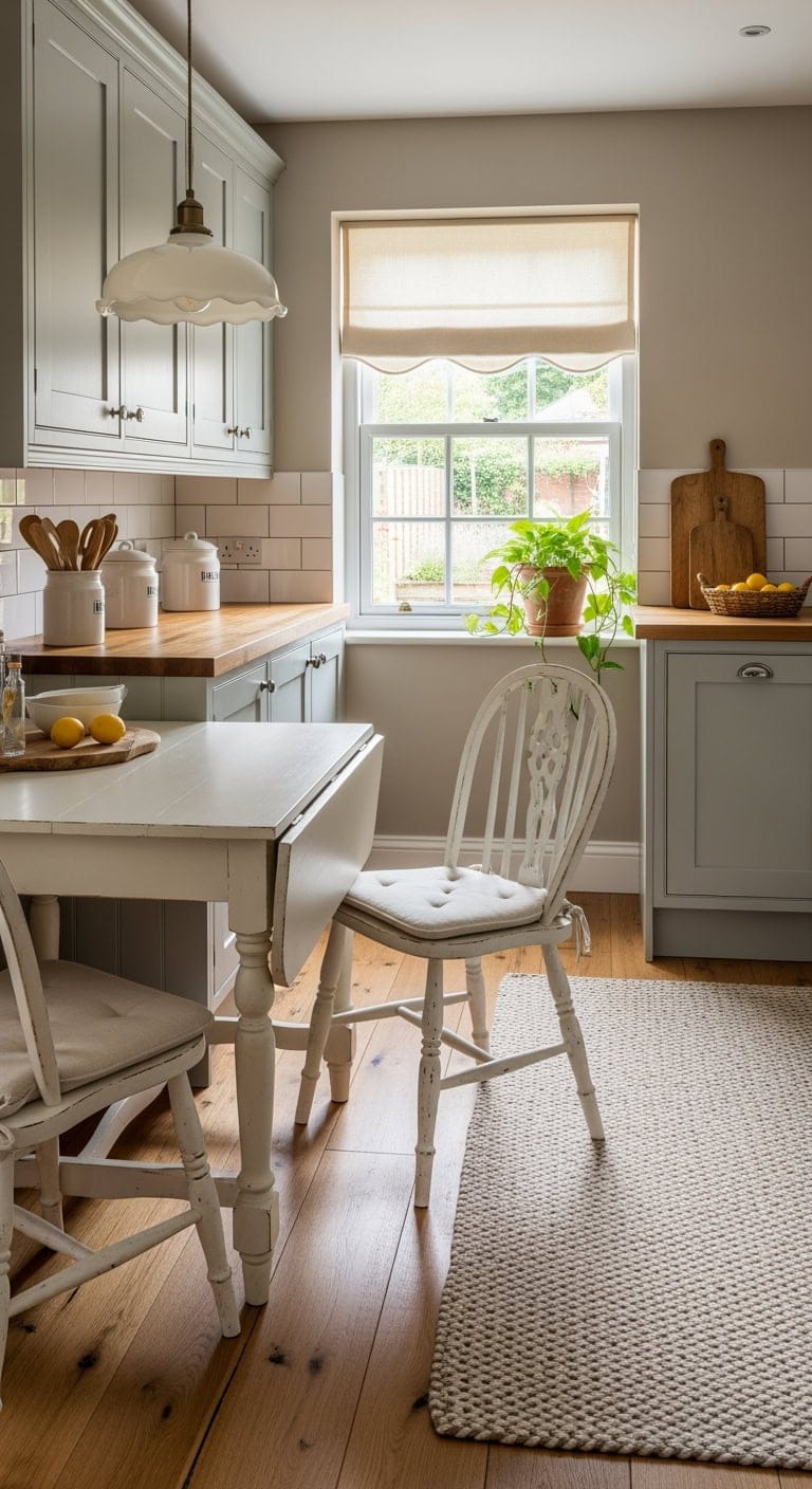 antique white gate leg table