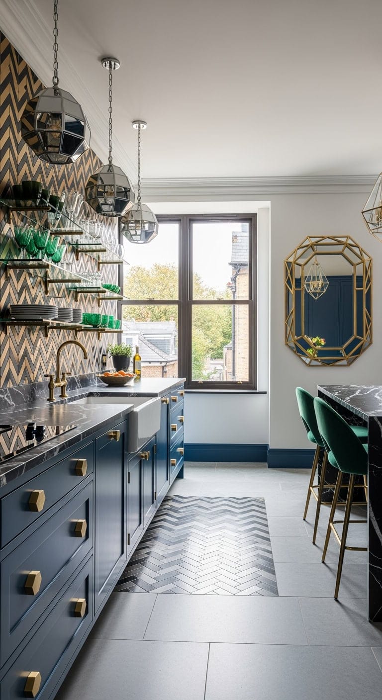 art deco geometric glam flow