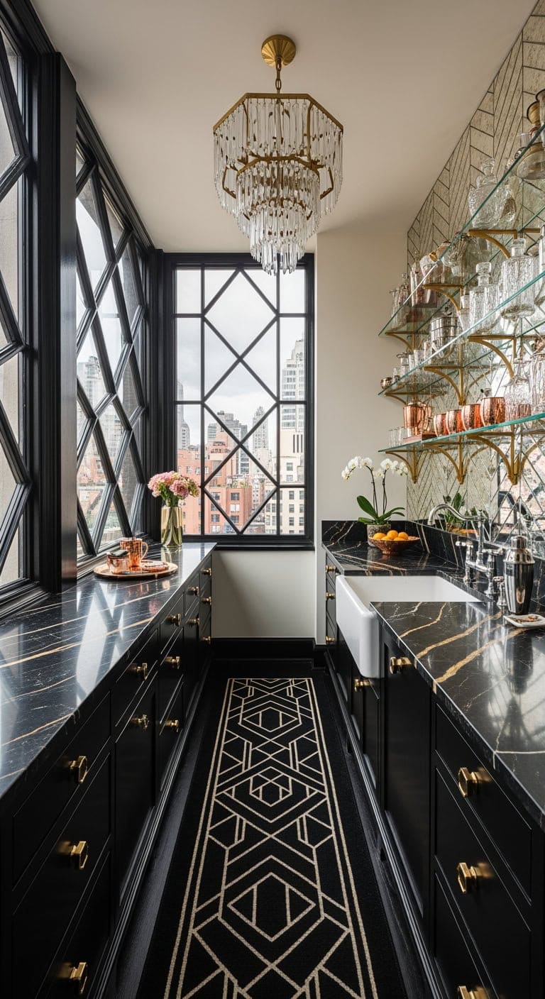 art deco geometric glamour