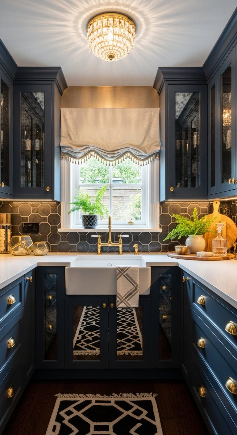 art deco mini sink styling