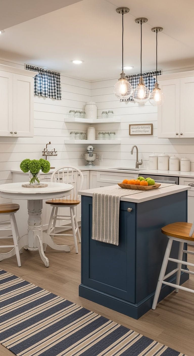 basement modern farmhouse kitchen