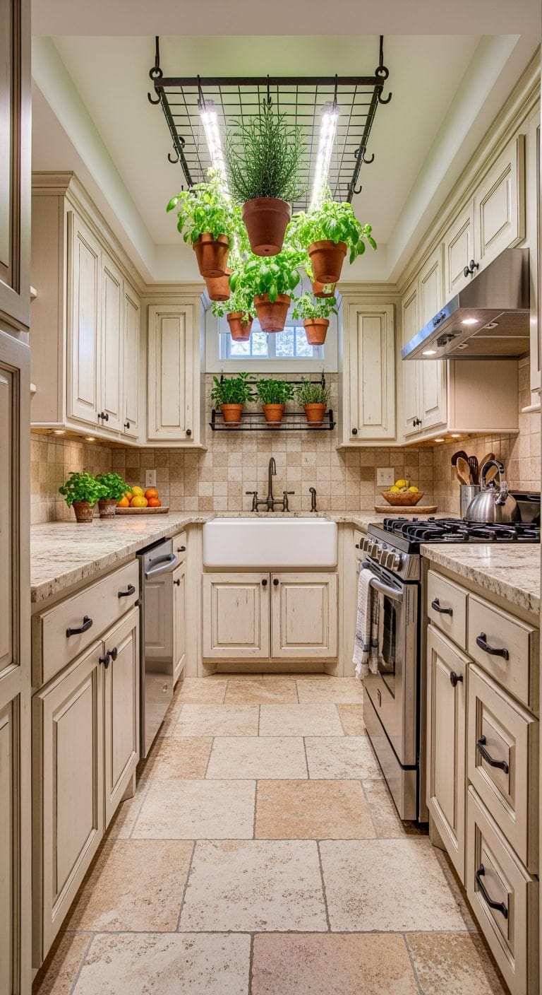 basement tuscan herb kitchen