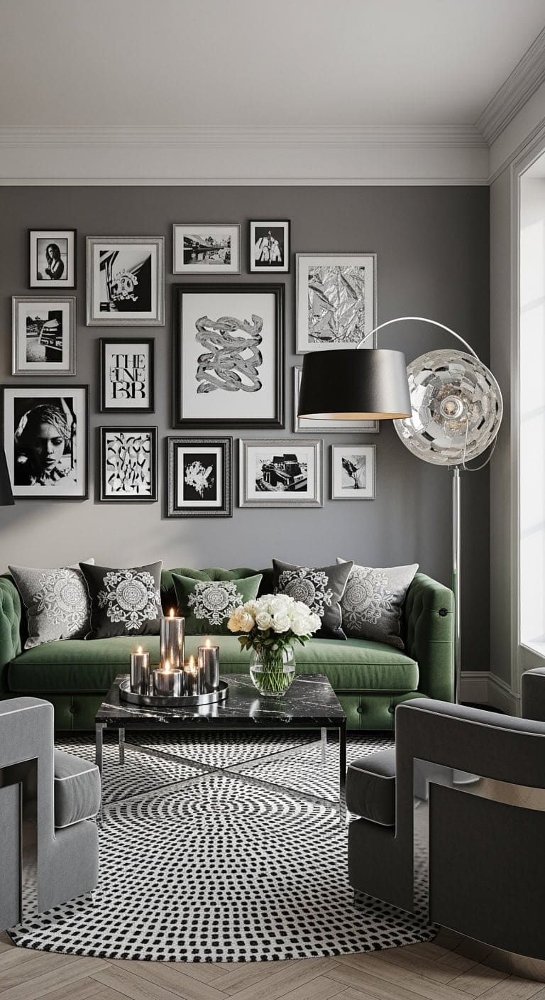 black and silver curated gallery