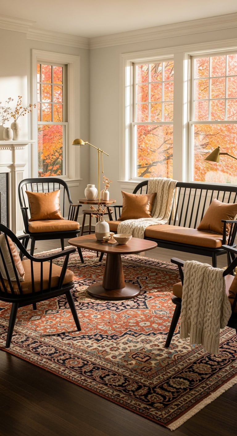 black and tan living room