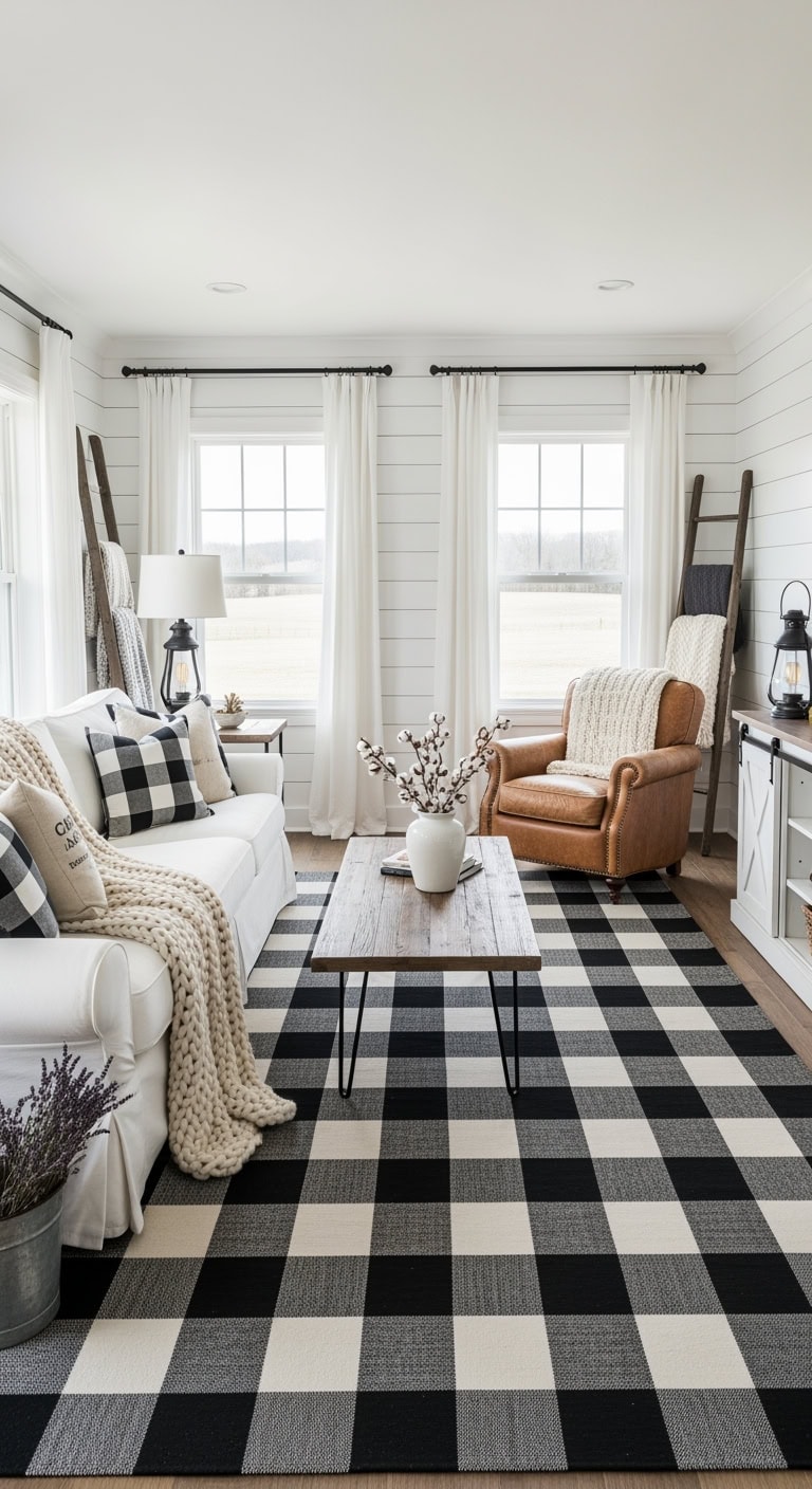 black buffalo check farmhouse