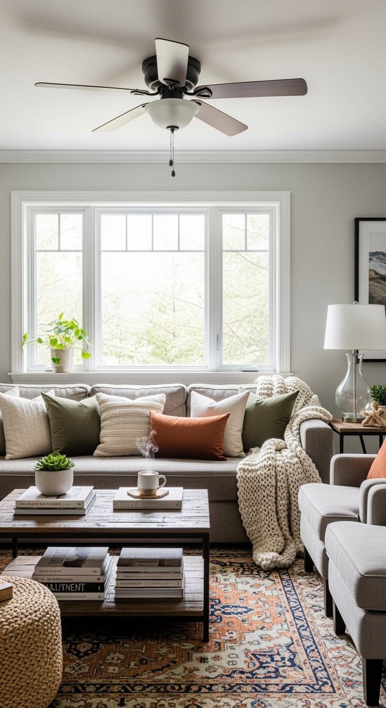 black built ins storm grey walls