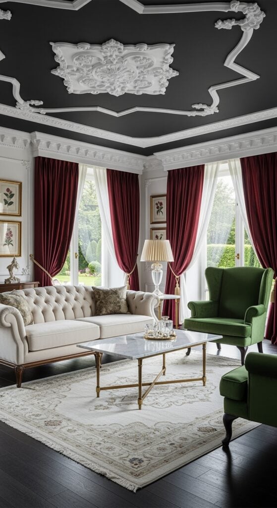 23 Black Ceiling Living Room Ideas That Add Instant Elegance