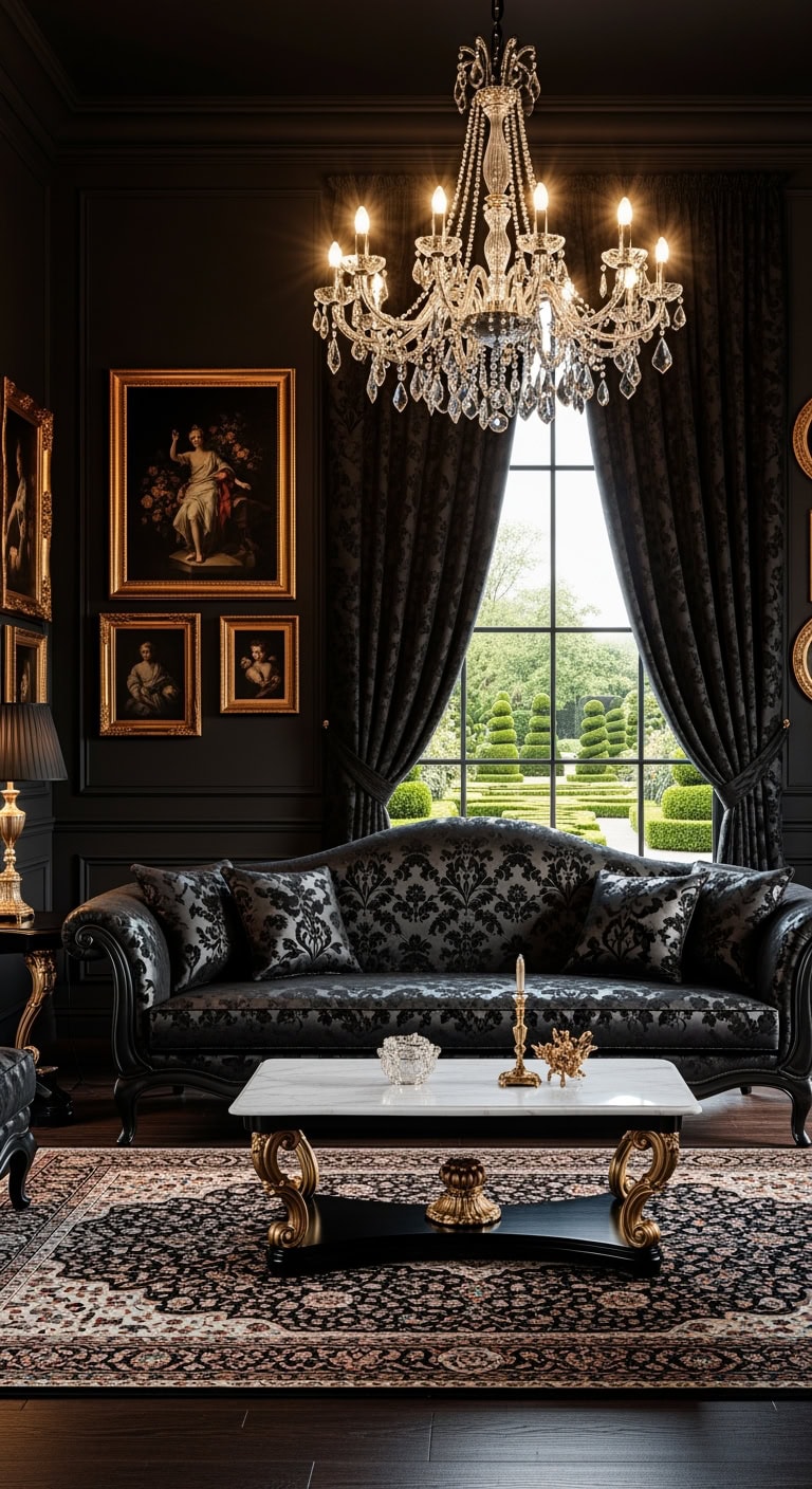 black living room transformations