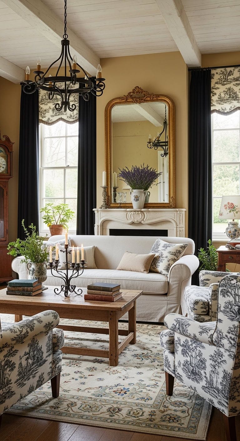 black toile french elegance