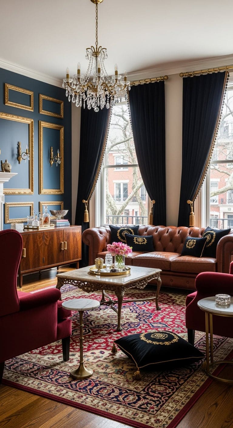 black velvet gold accents