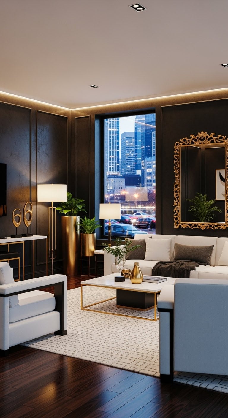 black venetian plaster elegance