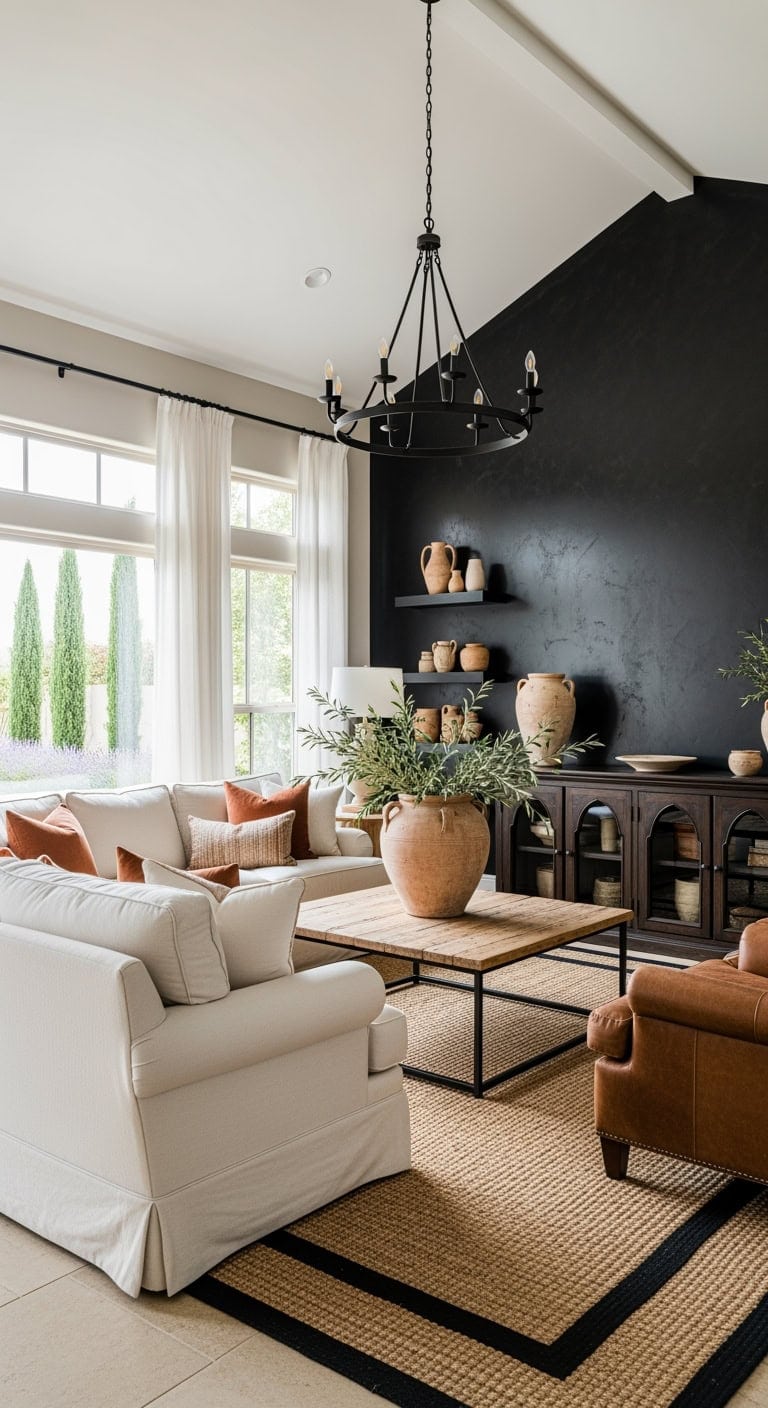 black venetian plaster warmth