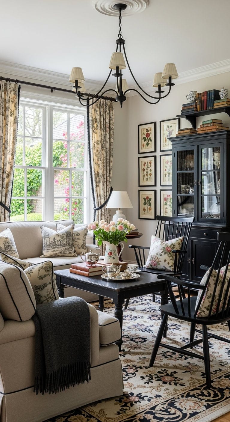 black windsor cottage chic