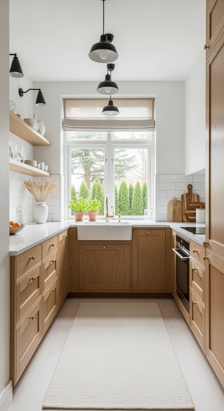 blonde wood nordic kitchen makeover