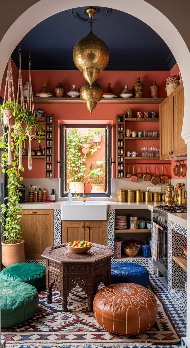bohemian moroccan low dining