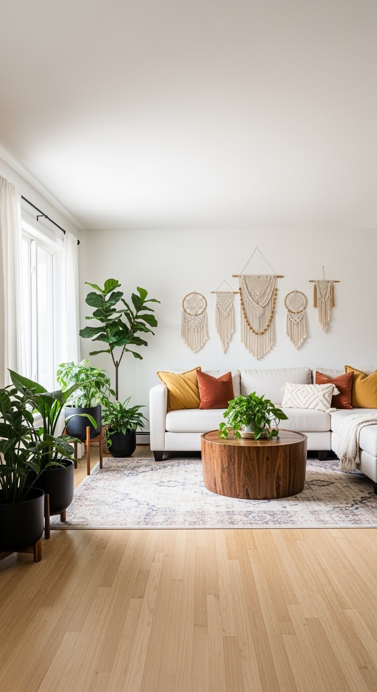 boho chic cream gold accents