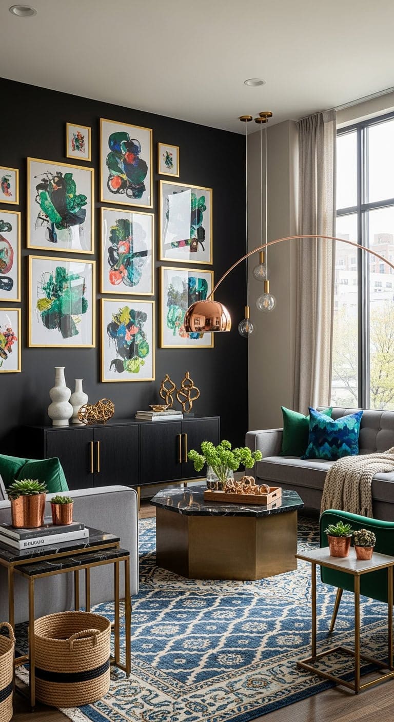 bold black gallery eclectic