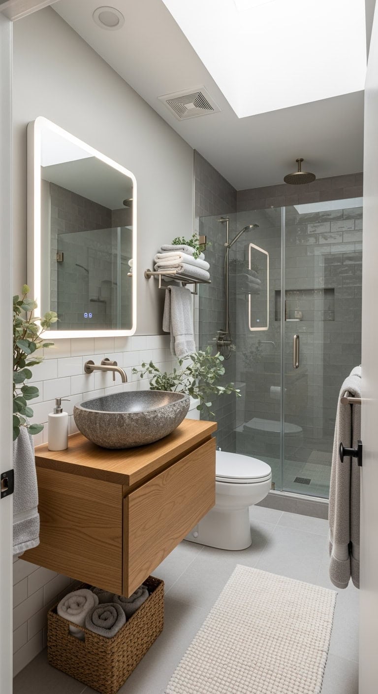 boutique inspired floating vanity sanctuary