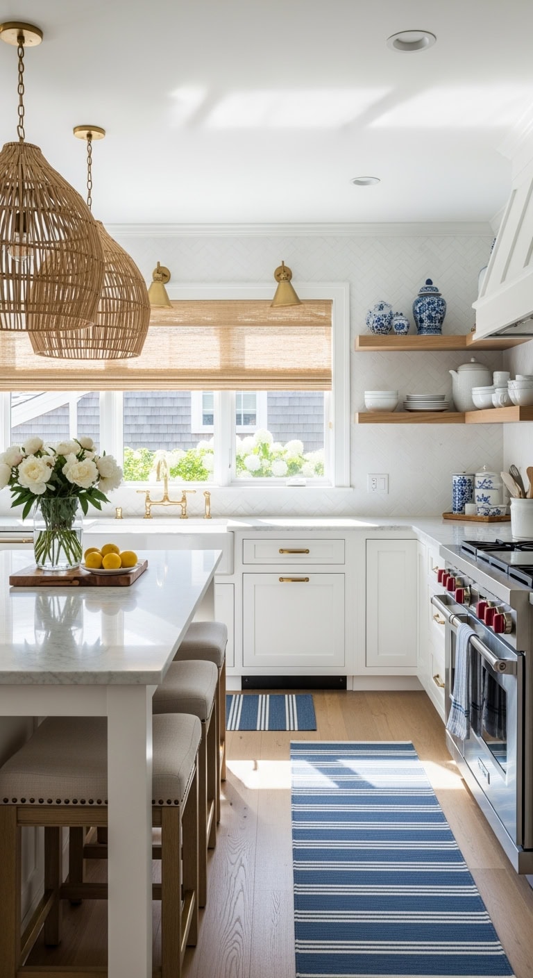 breezy hamptons inspired white peninsula