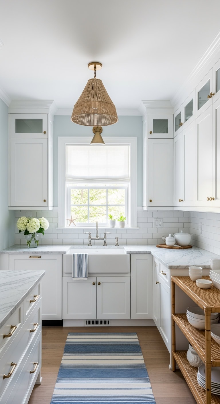 breezy hamptons l shaped kitchen