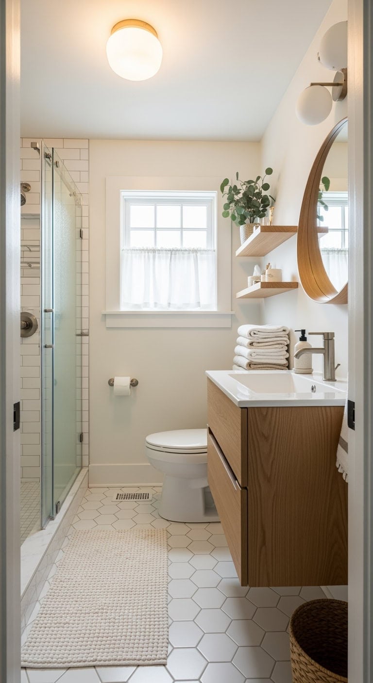 bright scandinavian bathroom makeover