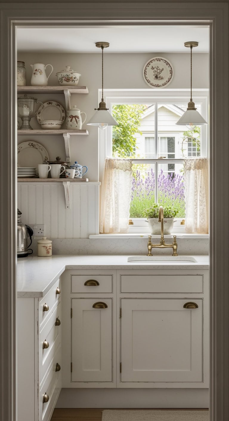 brightened compact kitchen designs