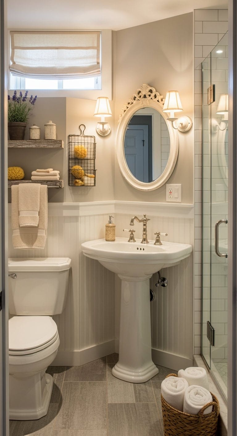charming corner pedestal sink