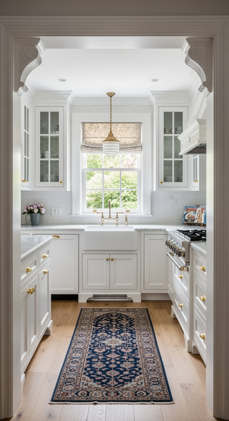 chic compact galley kitchen