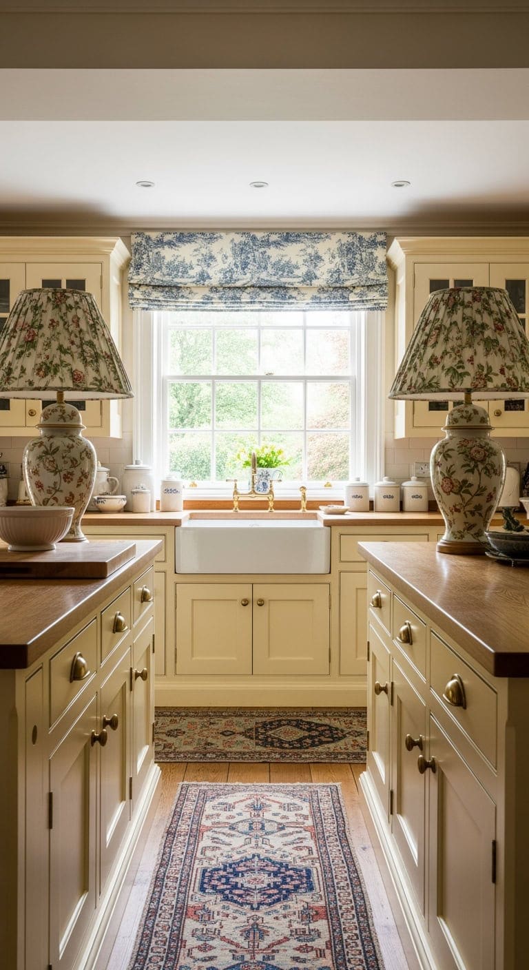 chintz floral manor kitchen