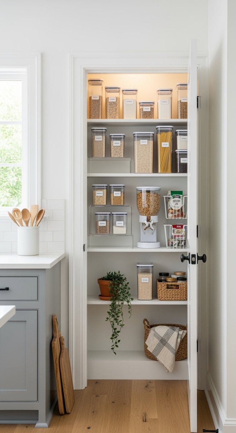 clear containers minimalist pantry