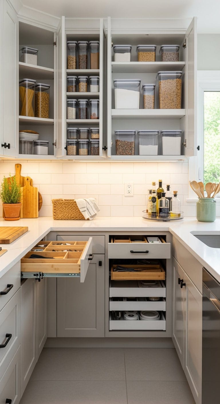 clear stackable minimalist storage