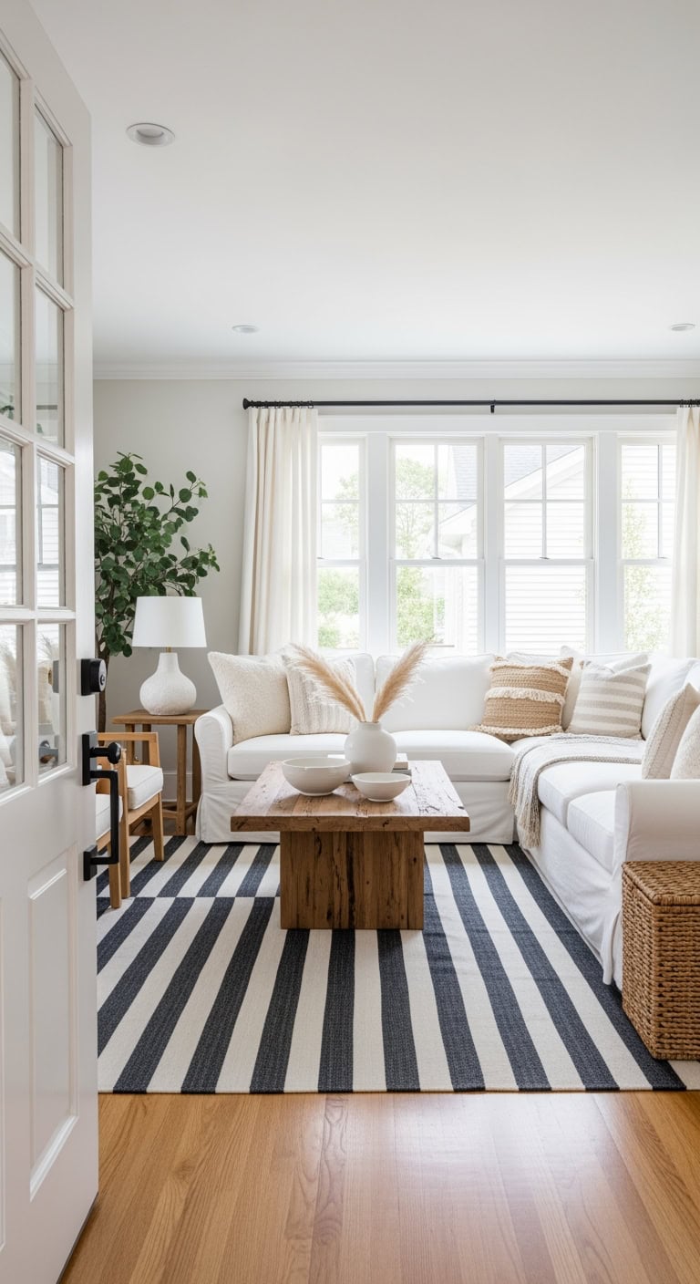 coastal black and white stripes