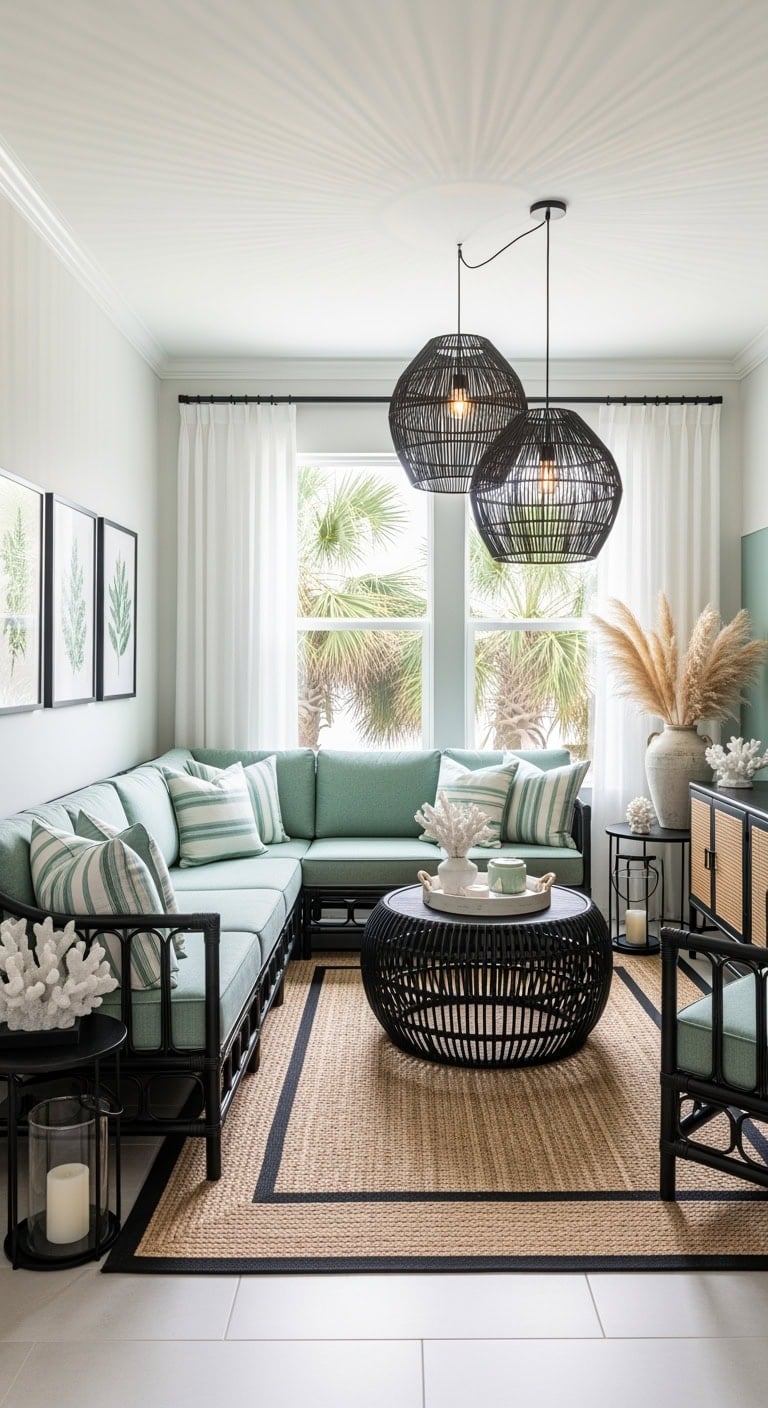 coastal black rattan sophistication