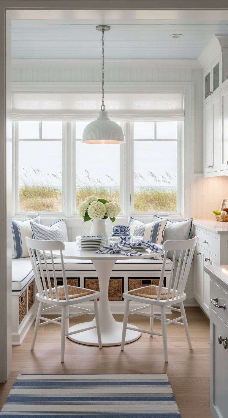 coastal bright white nook