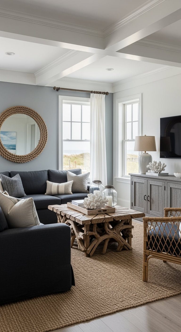 coastal charcoal linen retreat