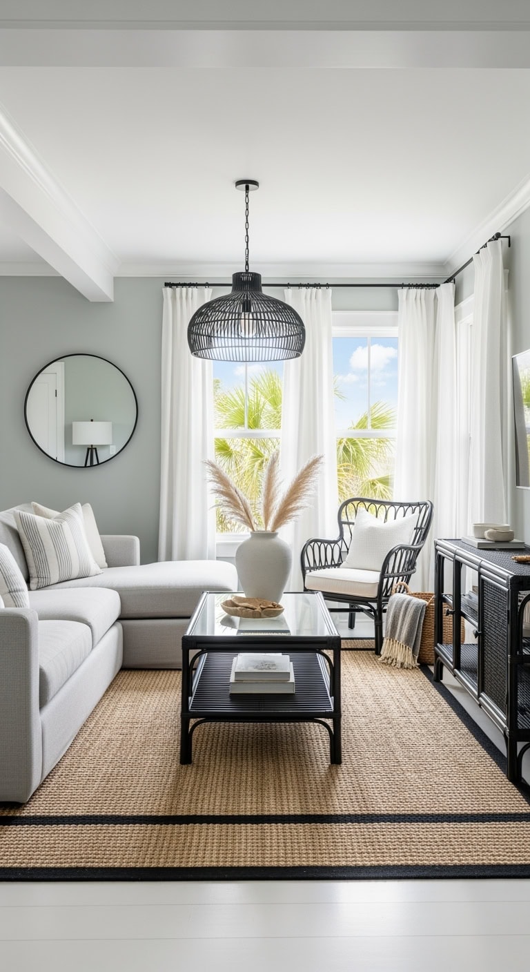 coastal chic grey and black