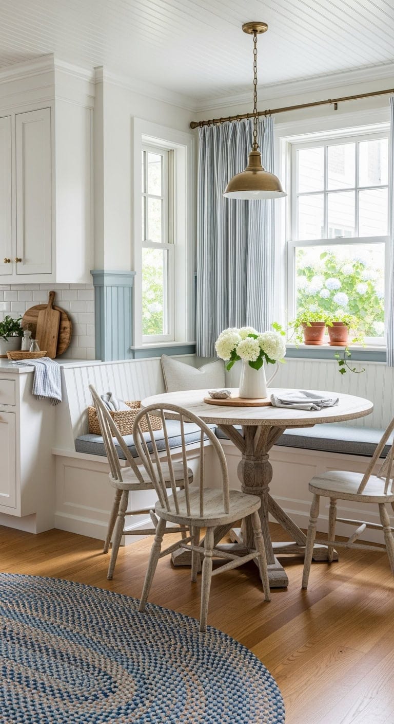 coastal cottage cozy breakfast nook